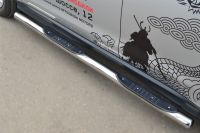 Пороги труба d76 с накладкой (вариант 3) MITSUBISHI ASX 2013