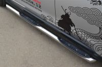 Пороги труба d76 с накладкой (вариант 1) MITSUBISHI ASX 2013
