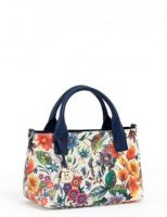 Кожаная сумка с цветами