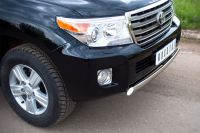 Защита переднего бампера 75х42 овал Toyota Land Cruiser 200 2012-