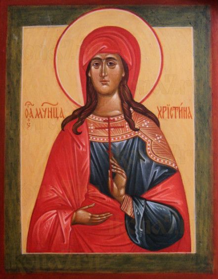 Икона Христина Тирская (рукописная)