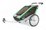 Коляска Thule Chariot Cheetah2/Чита2, в комплекте с велосцепкой, зеленый, 14-