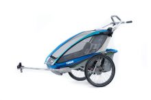 Коляска Thule Chariot CX2/Си Икс2, в комплекте с велосцепкой, синий, 14-