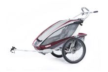 Коляска Thule Chariot CX2/Си Икс2, в комплекте с велосцепкой, бордовый, 14-