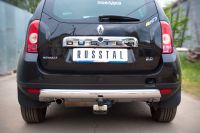 Защита заднего бампера d75х42 овал Renault Renault Duster 4x4 2011-2014