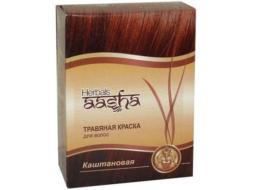 Краска для волос | Каштановый | 60 г | Aasha Herbals