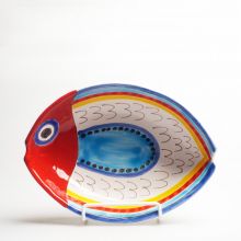 Блюдо тарелка Ceramiche de Simone глубокая «Рыба» керамика ручной работы - 21 х 15 см PT745PE2 (Италия)