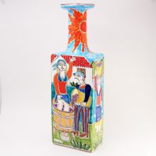 Бутыль-ваза Ceramiche de Simone декоративный керамика ручной работы - h 44 см (Италия)