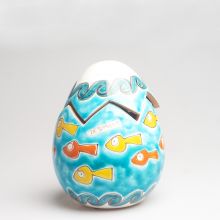 Шкатулка-яйцо Ceramiche de Simone или копилка керамическая - h 14 см UO704BFK_3 (Италия)