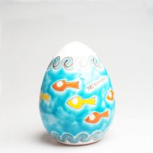 Шкатулка-яйцо Ceramiche de Simone или копилка керамическая - h 14 см UO705BFK_1 (Италия)