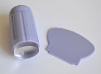 Сиреневый штампик с прозрачной силиконовой подушечкой