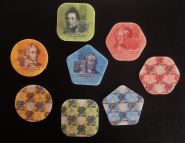 Приднестровье, 4 монеты из пластика(композитных материалов) в альбоме