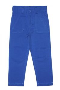 синие однотонные брюки для мальчика