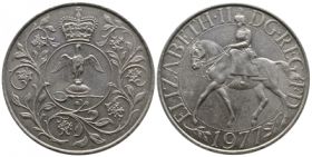 Памятная монета 25-лет правления Елизаветы II