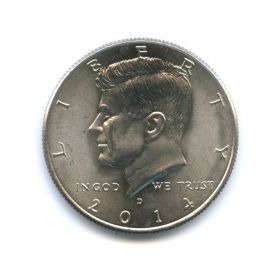 США 50 центов Кеннеди (1/2 доллара half dollar Kennedy) 2014 UNC