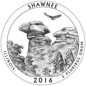 31-й парк 25 центов США 2016 г. - Национальный лес Шони (Shawnee) UNC