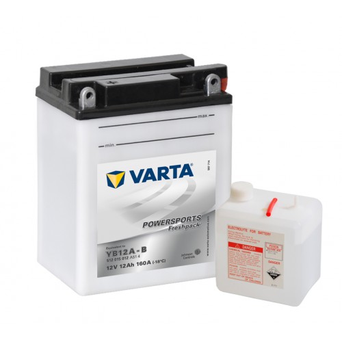 Мото аккумулятор АКБ VARTA (ВАРТА) FP 512 015 012 А514 YB12A-B 12Ач п.п.