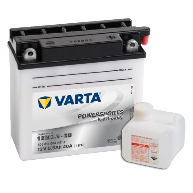 Мото аккумулятор АКБ VARTA (ВАРТА) FP 506 011 004 A514 12N5.5-3B 5,5Ач о.п.