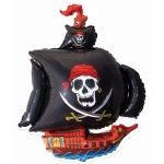 Пиратский корабль (2 цвета) фольгированный шар с гелием