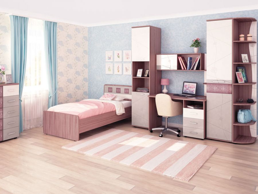 Мебель для молодежной комнаты «Розали»