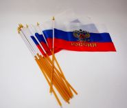 Флаг Россия с древком (малый)