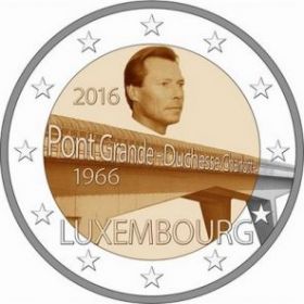 50 лет мосту великой герцогини Шарлотты  2 евро Люксембург 2016