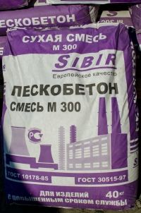 Сухая смесь пескобетон Sibir М-300