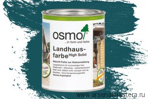 Непрозрачная краска для наружных работ Osmo Landhausfarbe 2501 морская волна 0,75 л