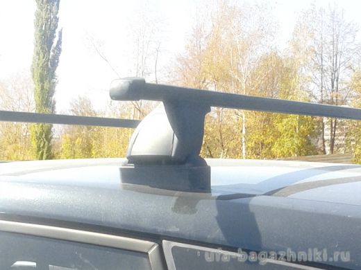 Багажник на крышу Opel Meriva B 2010-..., Lux, прямоугольные стальные дуги