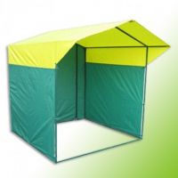 Палатка торговая, разборная «Домик» 2.0 х 2.0 К желто зеленая
