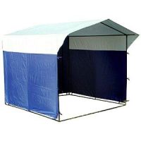 Палатка торговая, разборная «Домик» 2,5 х 2,0, бело-синяя, из квадратной трубы 20х20мм.