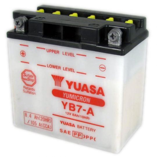 Мото аккумулятор АКБ YUASA (Юаса) YB7-A 8Ач п.п.