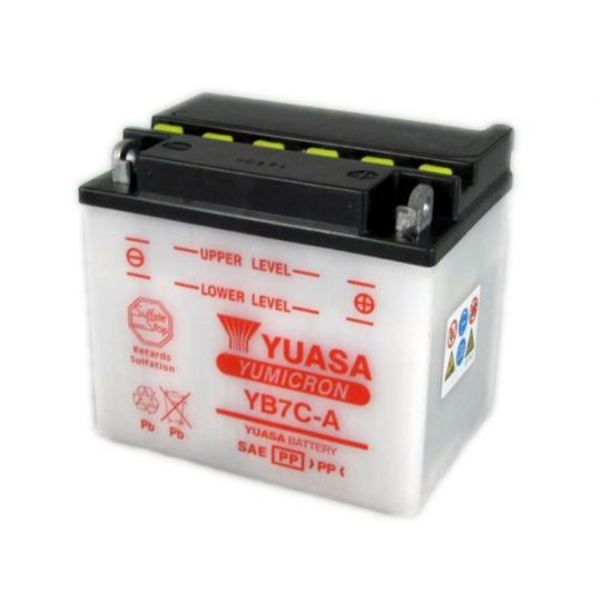 Мото аккумулятор АКБ YUASA (Юаса) YB7C-A 8Ач о.п.