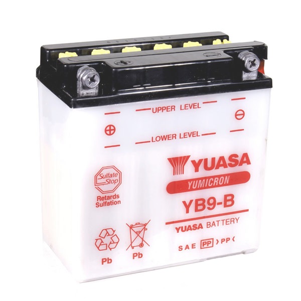 Мото аккумулятор АКБ YUASA (Юаса) YB9-B 9Ач п.п.