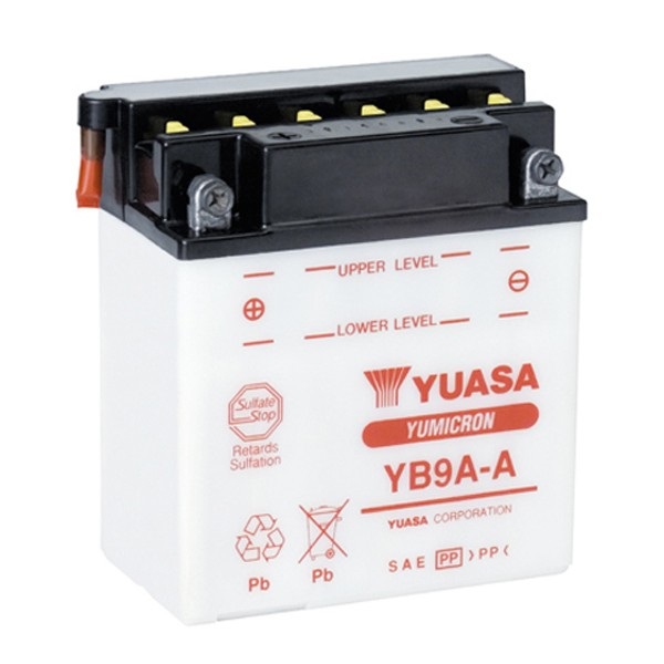 Мото аккумулятор АКБ YUASA (Юаса) YB9A-A 9Ач п.п.