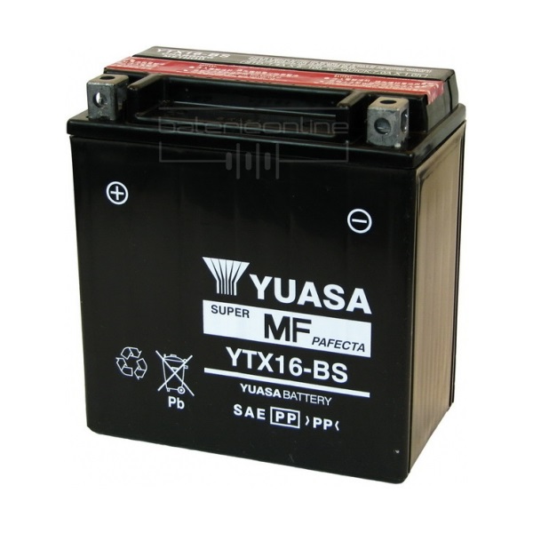 Мото аккумулятор АКБ YUASA (Юаса) YTX16-BS 14Ач п.п.
