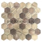 Timber Natural. Мозаика СОТЫ, серия PORCELAIN,  размер, мм: 325*280*8 (ORRO Mosaic)