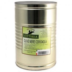 Маслины Белла ди Чериньола Vittoria Olive Nere Cerignola - 2,5 кг (Италия)