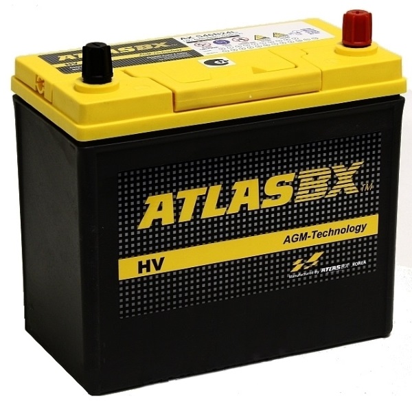 Автомобильный аккумулятор АКБ ATLAS (Атлас) ABX AGM S46B24L 45Ач о.п.