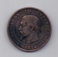 10 сантимов 1854 г. M  Франция