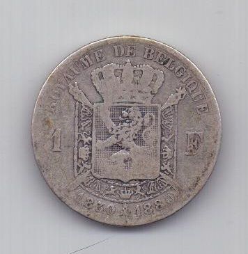 1 франк 1880 г. Бельгия (редкость)