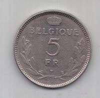 5 франков 1937 г. редкий год. Бельгия