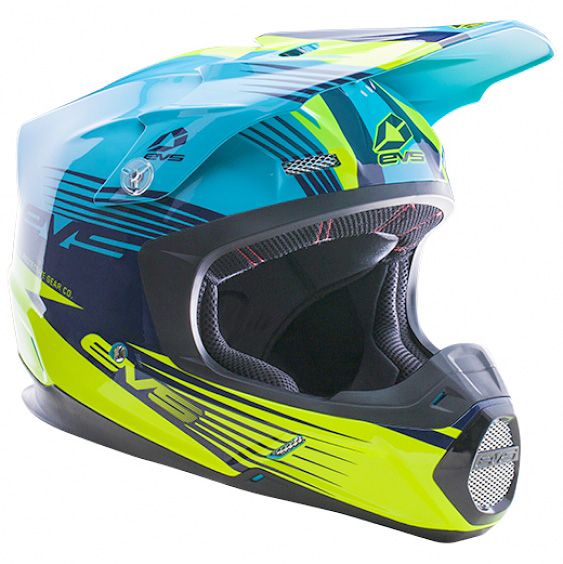 EVS - T5 Works Hi-Viz шлем, сине-желтый