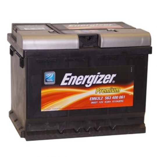 Автомобильный аккумулятор АКБ Energizer (Энерджайзер) PREMIUM EM63L2 563 400 061 63Ач о.п.