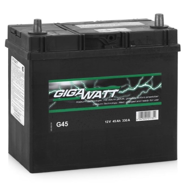 Автомобильный аккумулятор АКБ GigaWatt (Гигават) G45L 545 157 033 45Ач п.п.