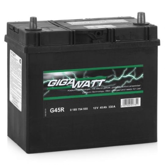 Автомобильный аккумулятор АКБ GigaWatt (Гигават) G45R 545 155 033 45Ач о.п.