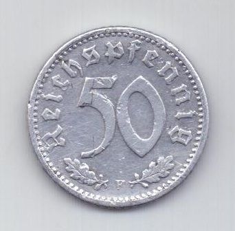 50 пфеннигов 1935 г. F. Германия