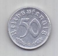 50 пфеннигов 1942 г. G. редкий. Германия