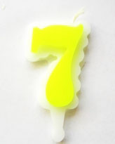 Свеча цифра 7 (желтая)