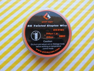GeekVape SS316L Twisted Clapton Wire 28GA*2/Twisted + 30GA